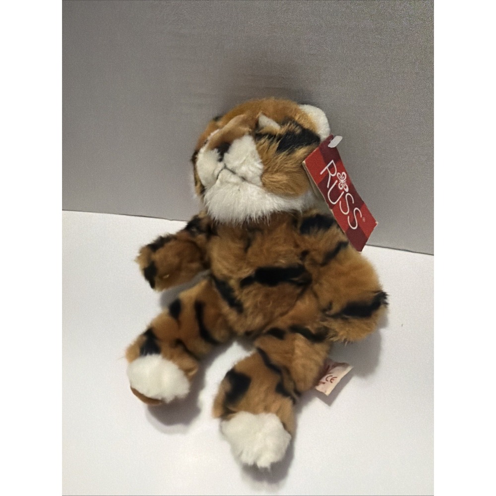 Russ Berrie Li'l Softies Tuffy Tiger Plush Stuffed Animal Orange Black 429